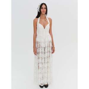 For Love & Lemons Sonnet Lace Maxi Dress Size SS / White